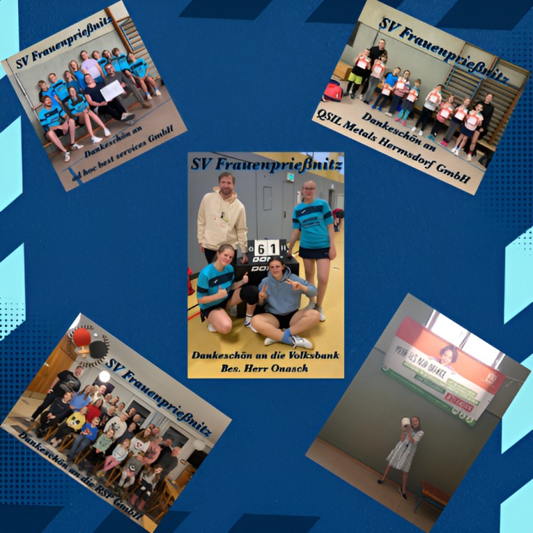 Danksagung an Unsere Sponsoren: Ein neues Kapitel im Tischtennis des SV Frauenprießnitz